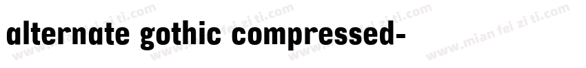 alternate gothic compressed字体转换